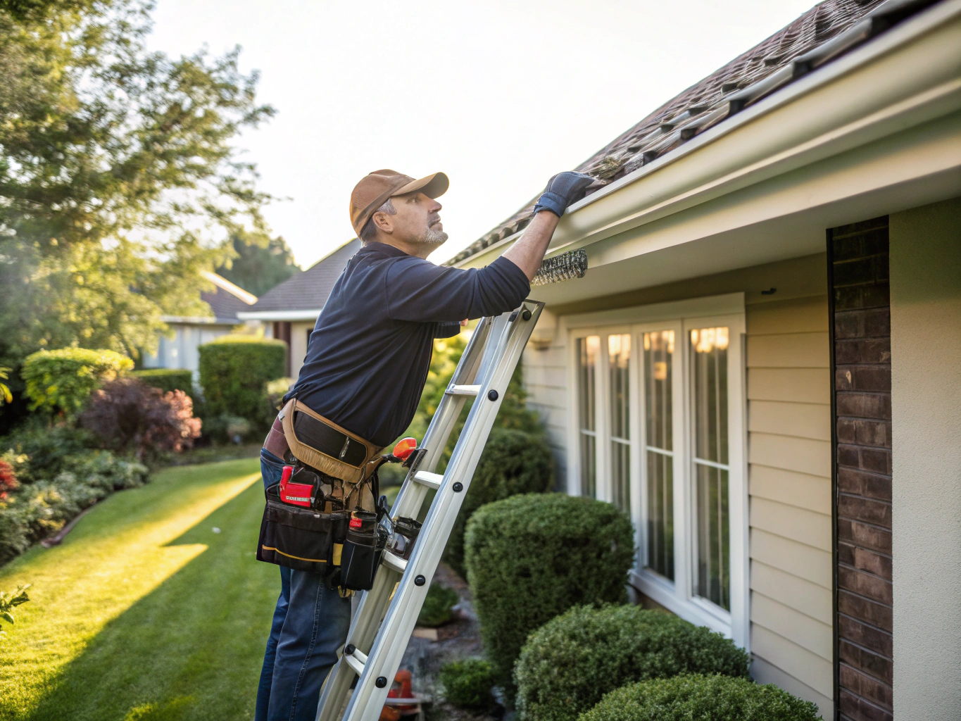 Technician conducting routine preventative maintenance checks